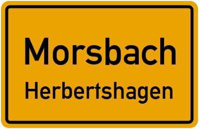 Ortsschild Morsbach Herbertshagen