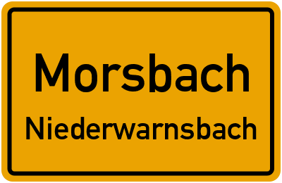 Ortsschild Morsbach Niederwarnsbach