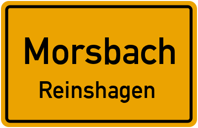 Ortsschild Morsbach Reinshagen