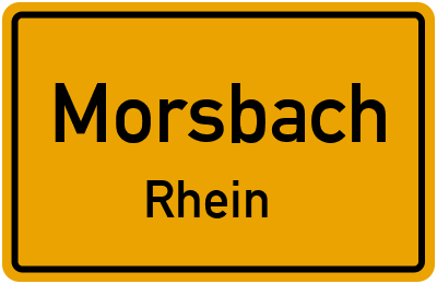 Ortsschild Morsbach Rhein