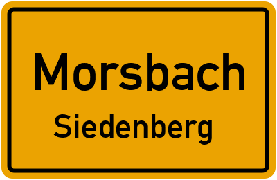 Ortsschild Morsbach Siedenberg