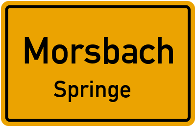 Ortsschild Morsbach Springe