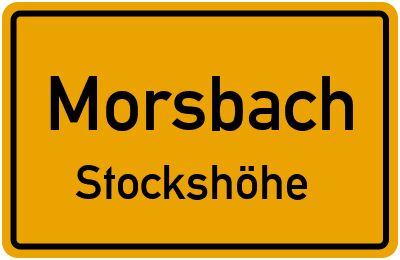 Ortsschild Morsbach Stockshöhe