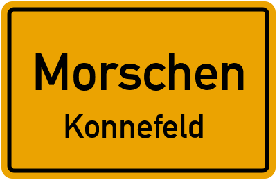 Ortsschild Morschen Konnefeld