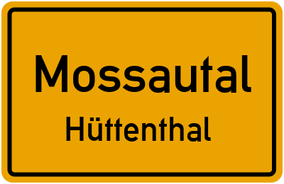 Straßenverzeichnis Mossautal Hüttenthal
