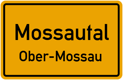 Ortsschild Mossautal Ober-Mossau