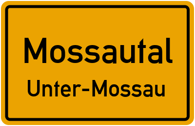 Ortsschild Mossautal Unter-Mossau