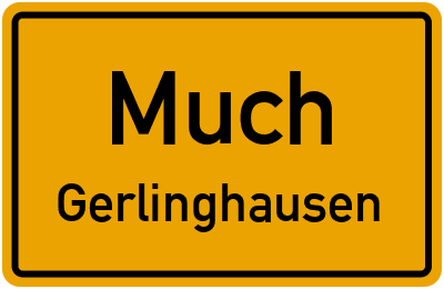 Ortsschild Much Gerlinghausen