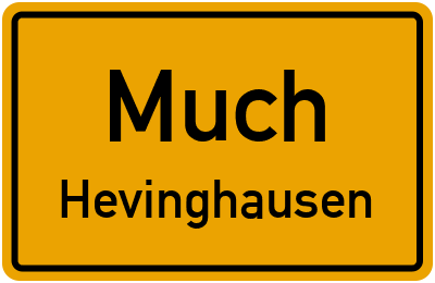 Ortsschild Much Hevinghausen