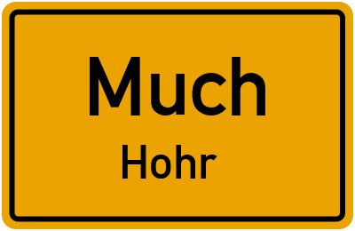 Straßenverzeichnis Much Hohr