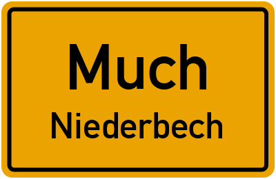 Ortsschild Much Niederbech