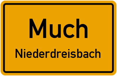 Ortsschild Much Niederdreisbach