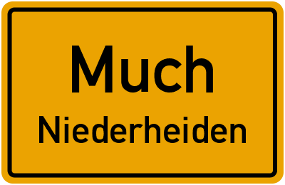 Straßenverzeichnis Much Niederheiden