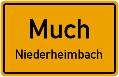 Ortsschild Much Niederheimbach