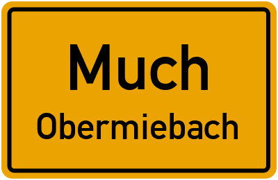 Ortsschild Much Obermiebach