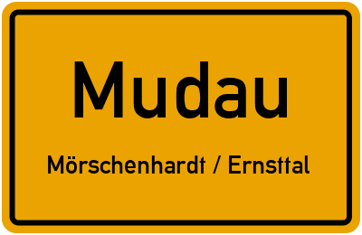 Ortsschild Mudau Mörschenhardt / Ernsttal
