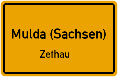 Straßenverzeichnis Mulda (Sachsen) Zethau