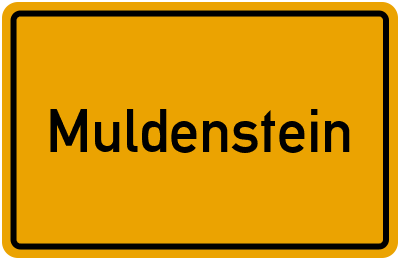 Ortsschild von Gemeinde Muldenstein in Sachsen-Anhalt