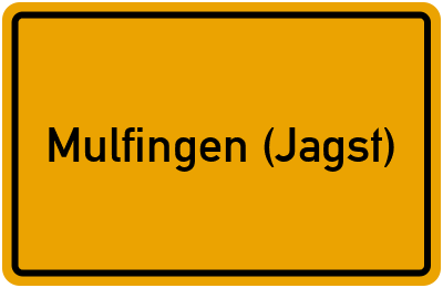 Ortsschild von Gemeinde Mulfingen (Jagst) in Baden-Württemberg