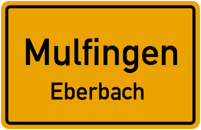 Ortsschild Mulfingen Eberbach