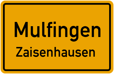 Ortsschild Mulfingen Zaisenhausen