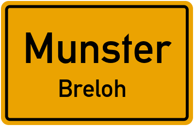 Ortsschild Munster Breloh