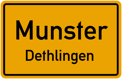 Ortsschild Munster Dethlingen