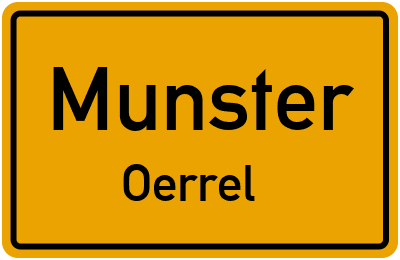 Ortsschild Munster Oerrel