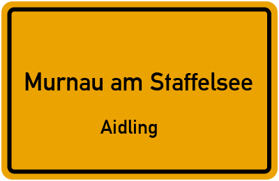 Straßenverzeichnis Murnau am Staffelsee Aidling