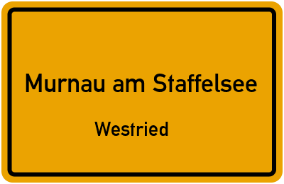 Straßenverzeichnis Murnau am Staffelsee Westried