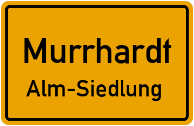 Straßenverzeichnis Murrhardt Alm-Siedlung