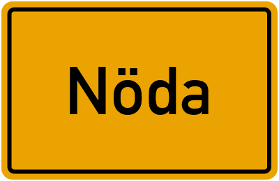 Ortsschild von Gemeinde Nöda in Thüringen