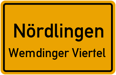 Straßenverzeichnis Nördlingen Wemdinger Viertel