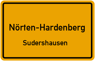 Straßenverzeichnis Nörten-Hardenberg Sudershausen