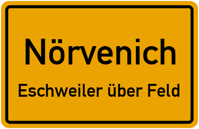 Straßenverzeichnis Nörvenich Eschweiler über Feld