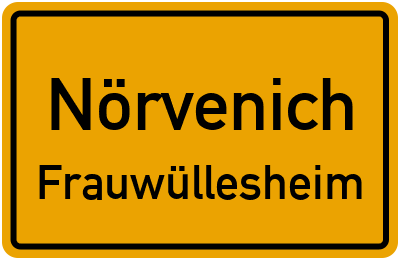 Straßenverzeichnis Nörvenich Frauwüllesheim