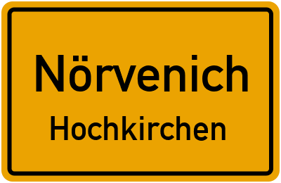 Ortsschild Nörvenich Hochkirchen