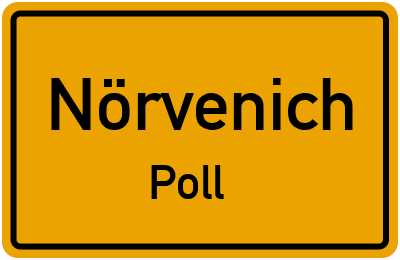 Ortsschild Nörvenich Poll