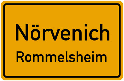 Ortsschild Nörvenich Rommelsheim