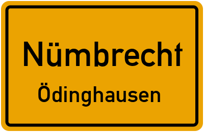Ortsschild Nümbrecht Ödinghausen