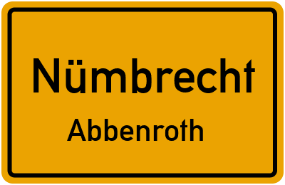 Ortsschild Nümbrecht Abbenroth