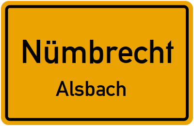 Ortsschild Nümbrecht Alsbach