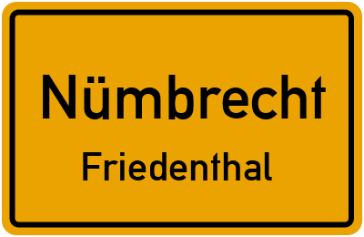 Ortsschild Nümbrecht Friedenthal