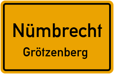 Ortsschild Nümbrecht Grötzenberg