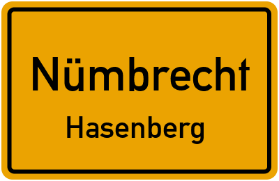 Ortsschild Nümbrecht Hasenberg