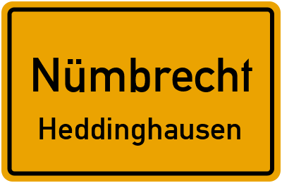 Straßenverzeichnis Nümbrecht Heddinghausen