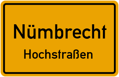 Straßenverzeichnis Nümbrecht Hochstraßen