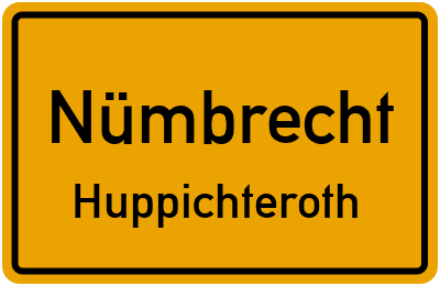 Straßenverzeichnis Nümbrecht Huppichteroth