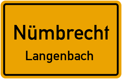 Ortsschild Nümbrecht Langenbach