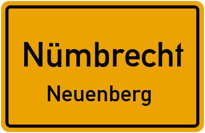 Ortsschild Nümbrecht Neuenberg
